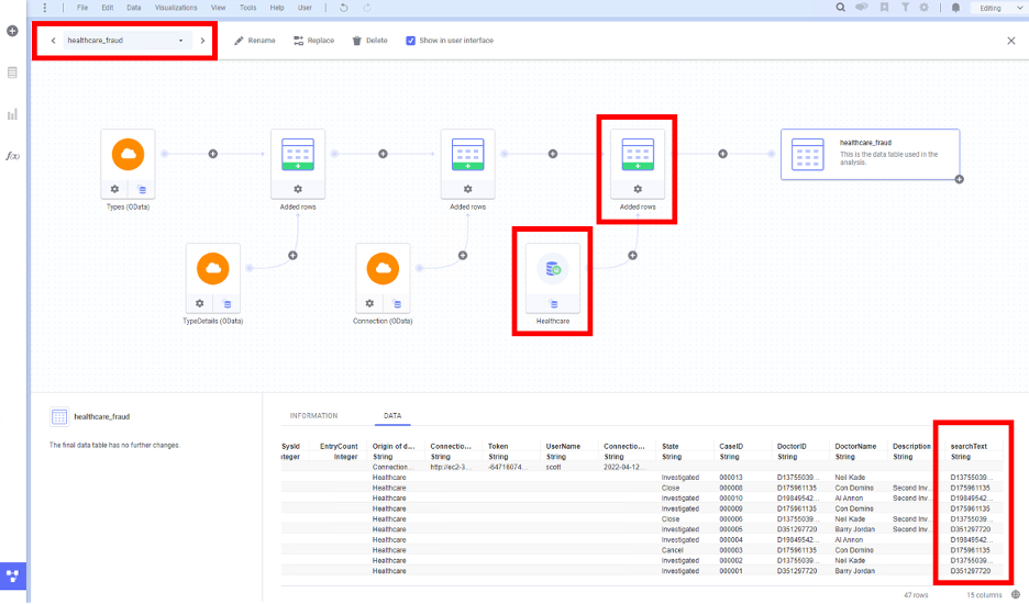 healthcare spotfire add liveapp table to tgdb conn info table